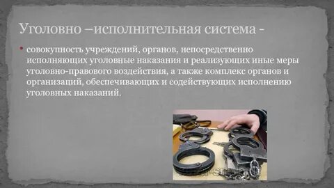 Уголовно исправительные органы