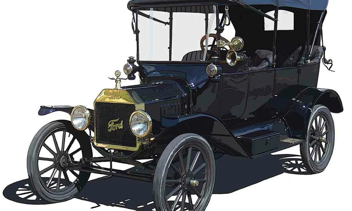 Первый автомобиль на бензине. Ford model t 1908.