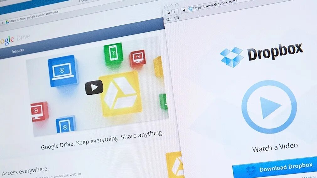 Google диска dropbox