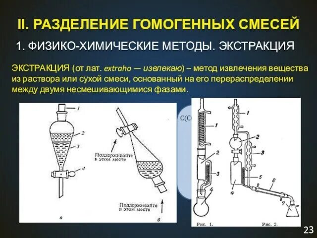 Методы разделения веществ в химии. Экстракция метод разделения однородных смесей. Способы разделения гомогенных смесей. Методы разделения и очистки веществ.