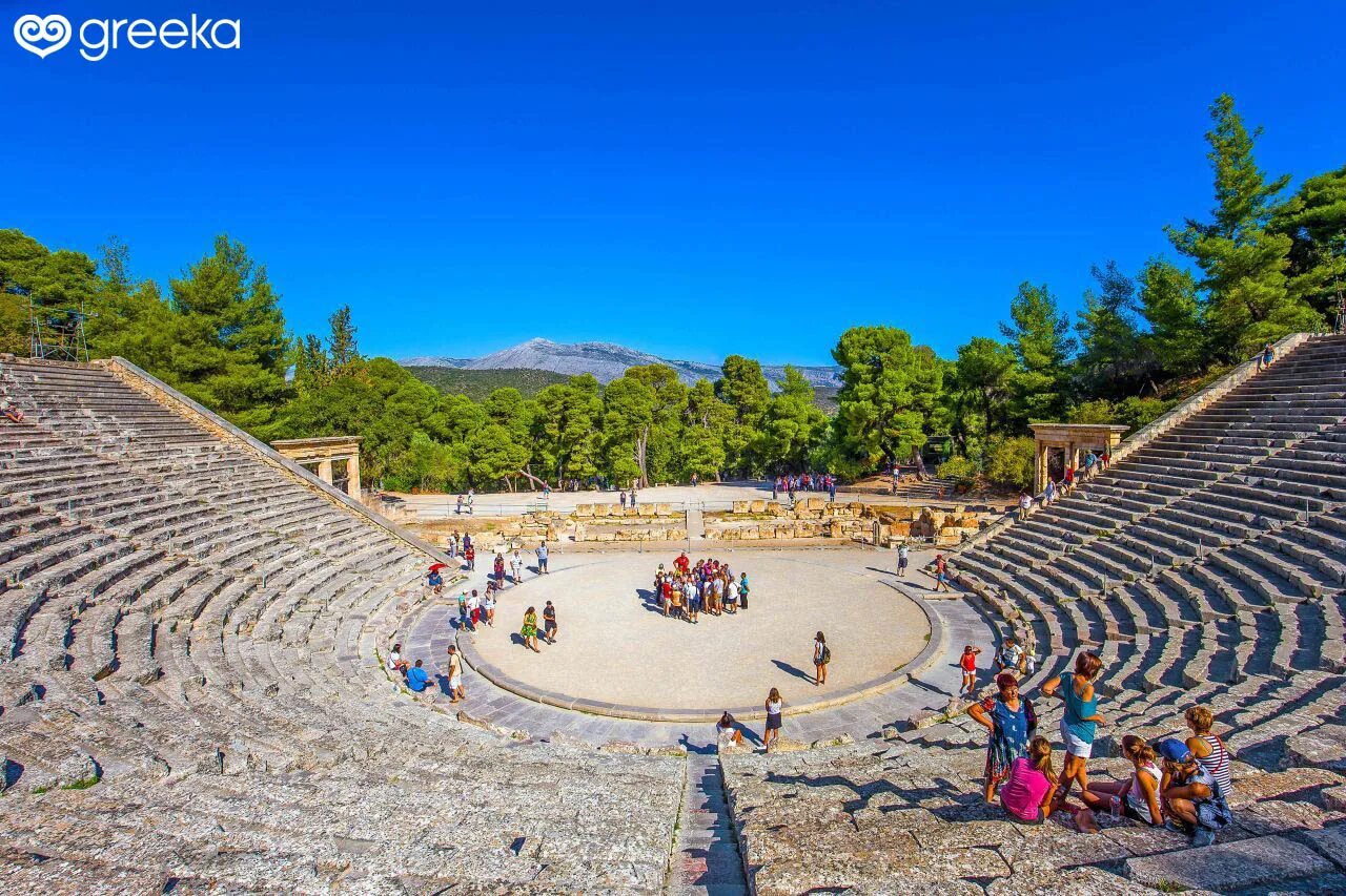 Эпидавр. Epidaurus Theatre. Эпидавр Греция. Ancient Theatre of Epidaurus.