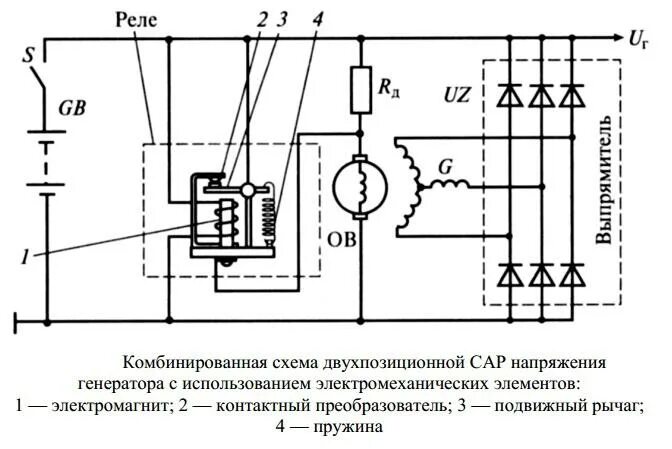 Изменение напряжения генератора. Схема соединения генератора с реле регулятором напряжения. Схема подключения генератора без регулятора напряжения. Схема электрическая принципиальная регулятора напряжения. Схема выносного регулятора генератора.