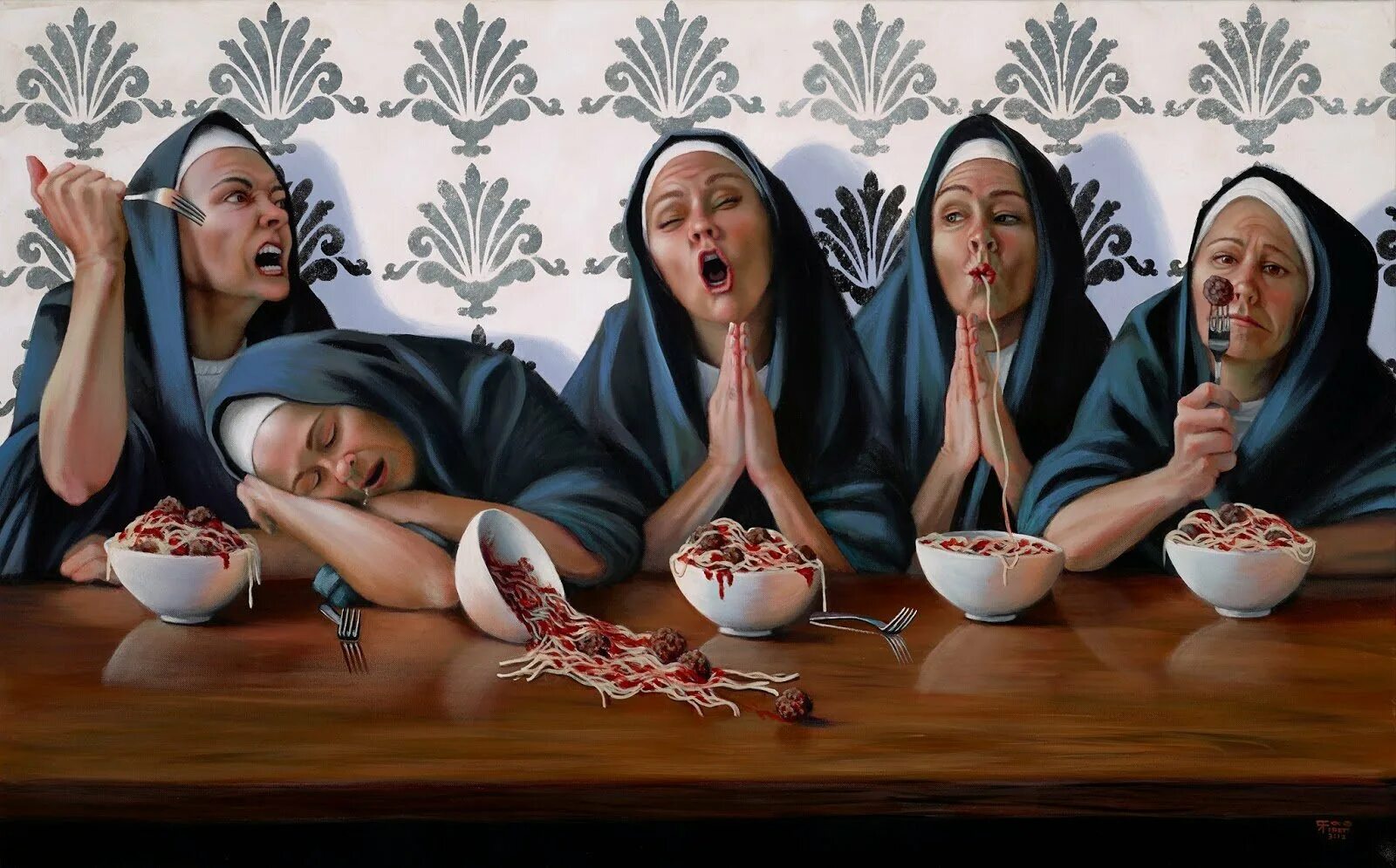 Похабщина. Монахини в живописи. Монашки в живописи. Картина грех с монашкой.