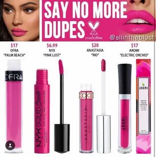 Kylie cosmetics liquid lipstick dupes in the shade Say No Mo