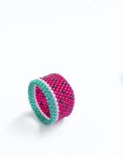 3 кольца из бисера