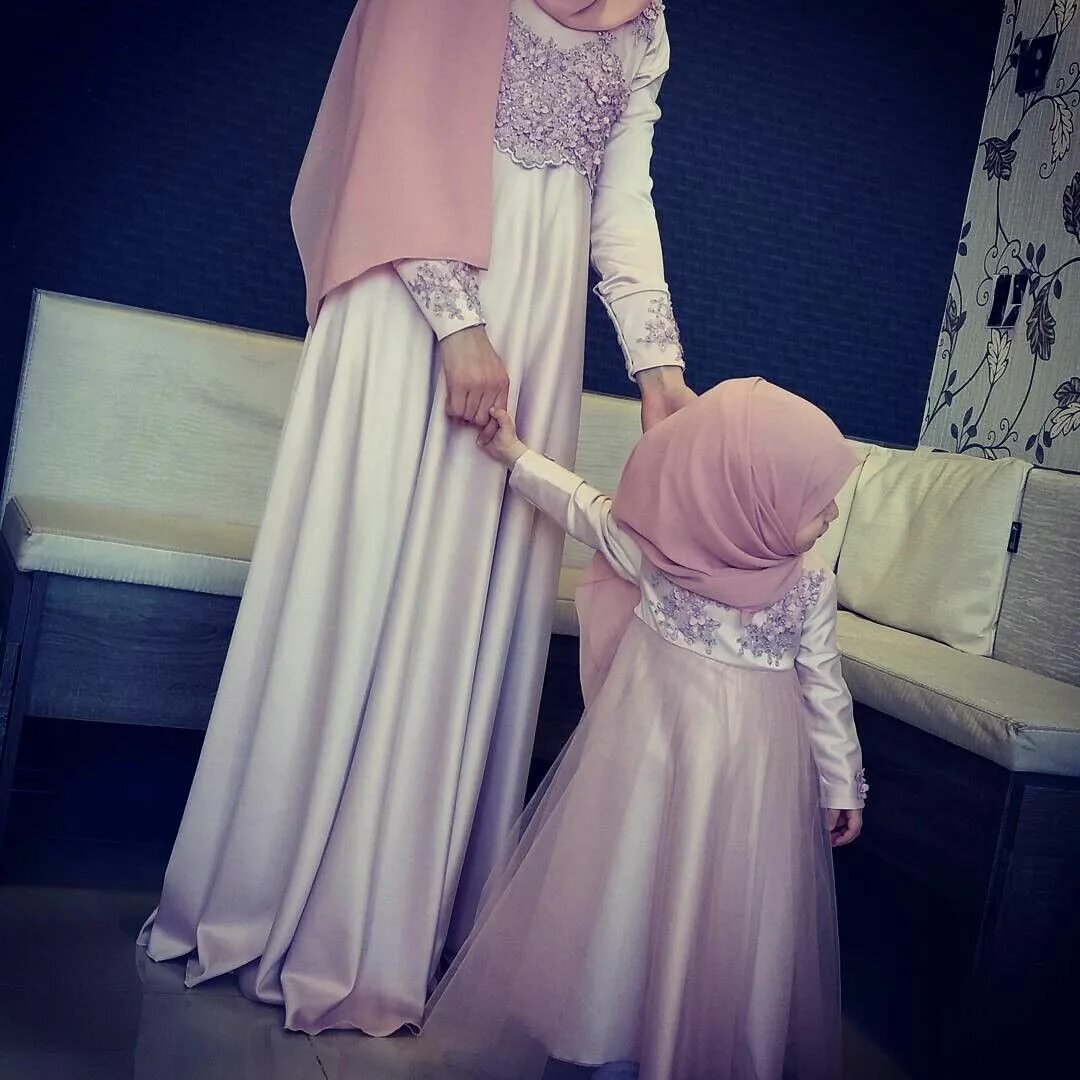 Мусульманская дочка. Фаришта Жаннат. Мамедова Хадиджа. Платье мусульманское для Дочки и мамы.