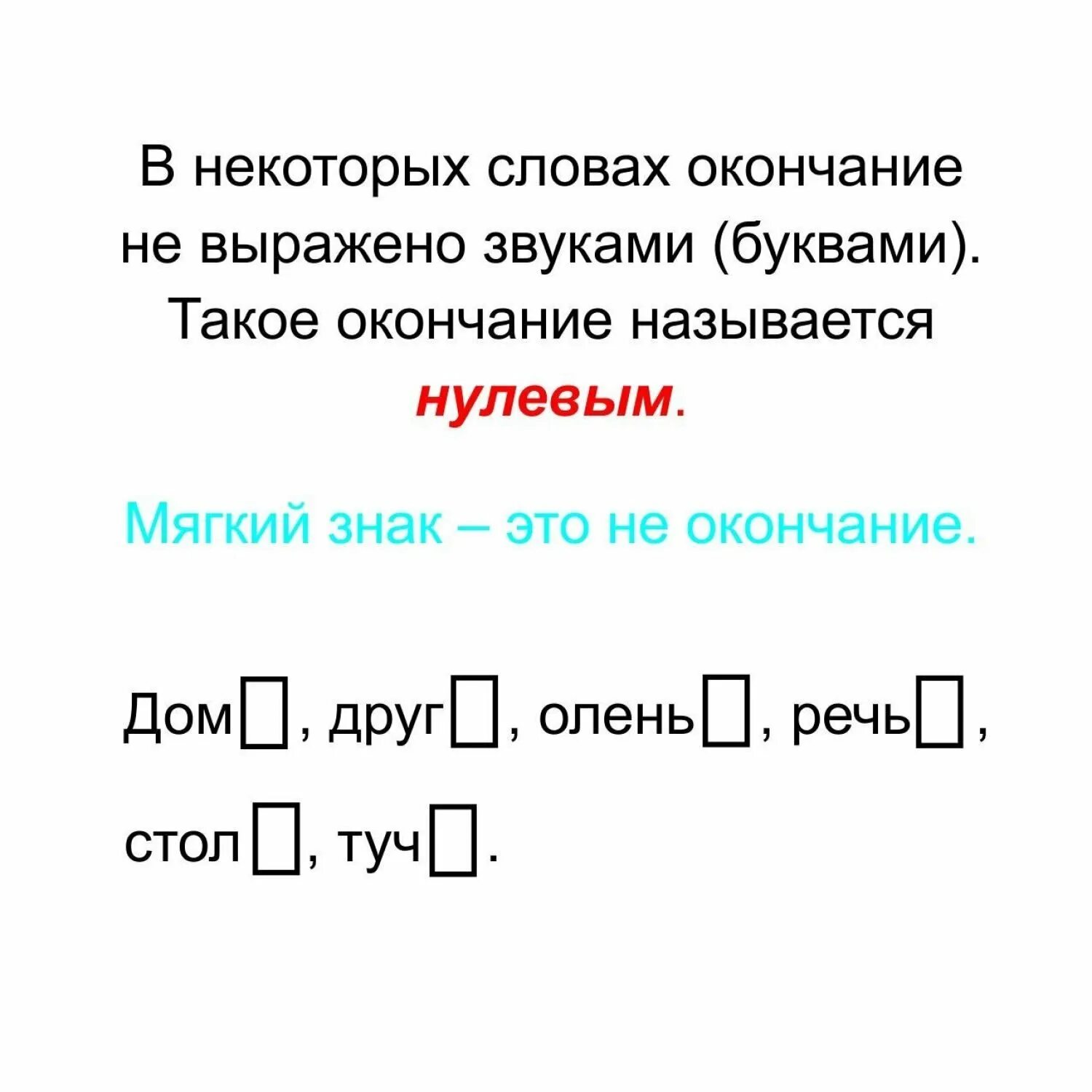 Окончание слова домашнее. Окончание не выраженное звуками. Окончание слова. Слова с выраженным окончанием. Слова с окончанием выраженным звуками.