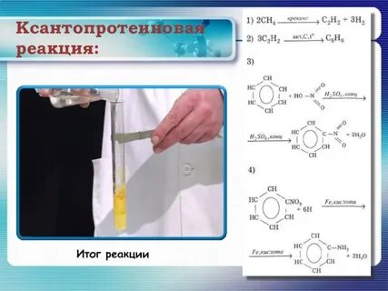 Яичный белок азотная кислота
