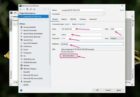 Postgresql setup