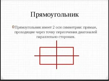 Прямоугольник оси симметрии начерти