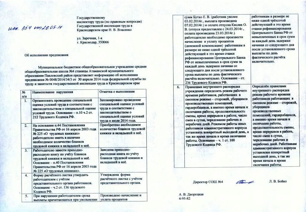 Предписание трудовой инспекции об устранении нарушений. Пример ответа на предписание трудовой инспекции. Ответ на предписание трудовой инспекции. Ответ на предписание трудовой инспекции об устранении нарушений. Ответ на представление об устранении выявленных нарушений