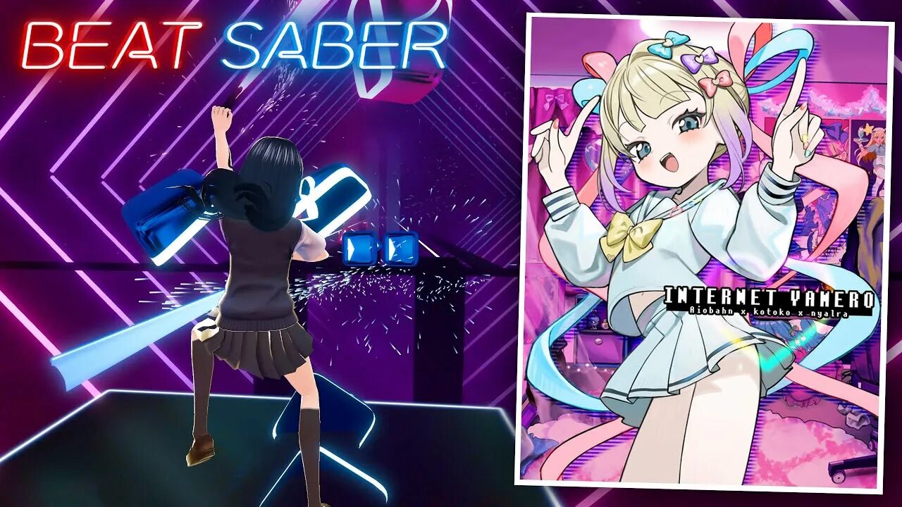 Internet Yamero. Internet Yamero Aiobahn feat. Kotoko. Beat saber девочка. Internet Yamero игра.