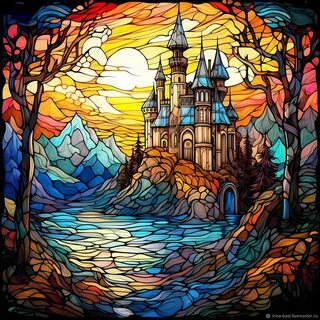 Витраж пейзаж