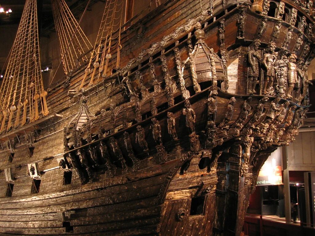 "Васа" — шведский парусный боевой корабль 17 века. Морской музей Васа. Музей корабля Васа. Варшип корабль 17 века.