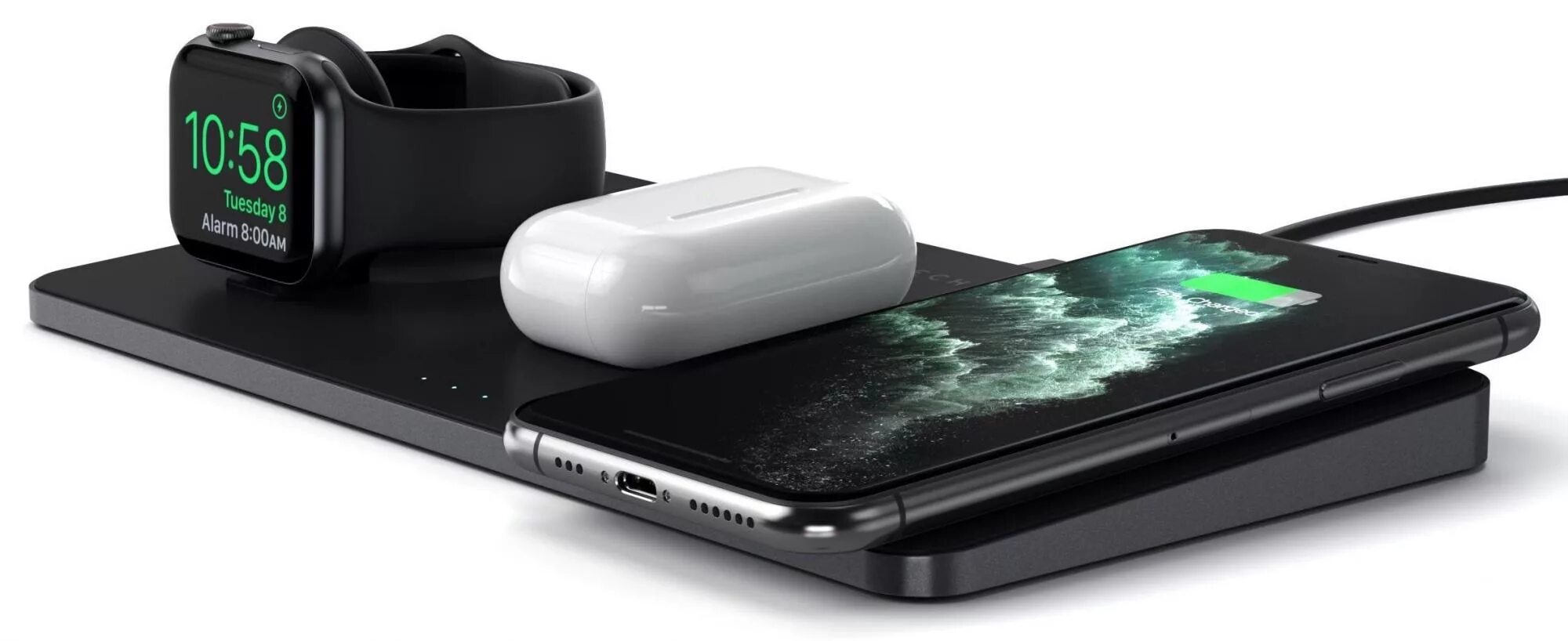 Бзу satechi trio wireless charging pad. Satechi trio wireless charging pad. Satechi беспроводная зарядка для apple автомобиль. Satechi st-x3twcpm. Satechi беспроводная зарядка st-x3twcpm.