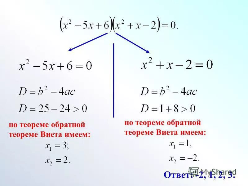 Решить уравнение поэтапно