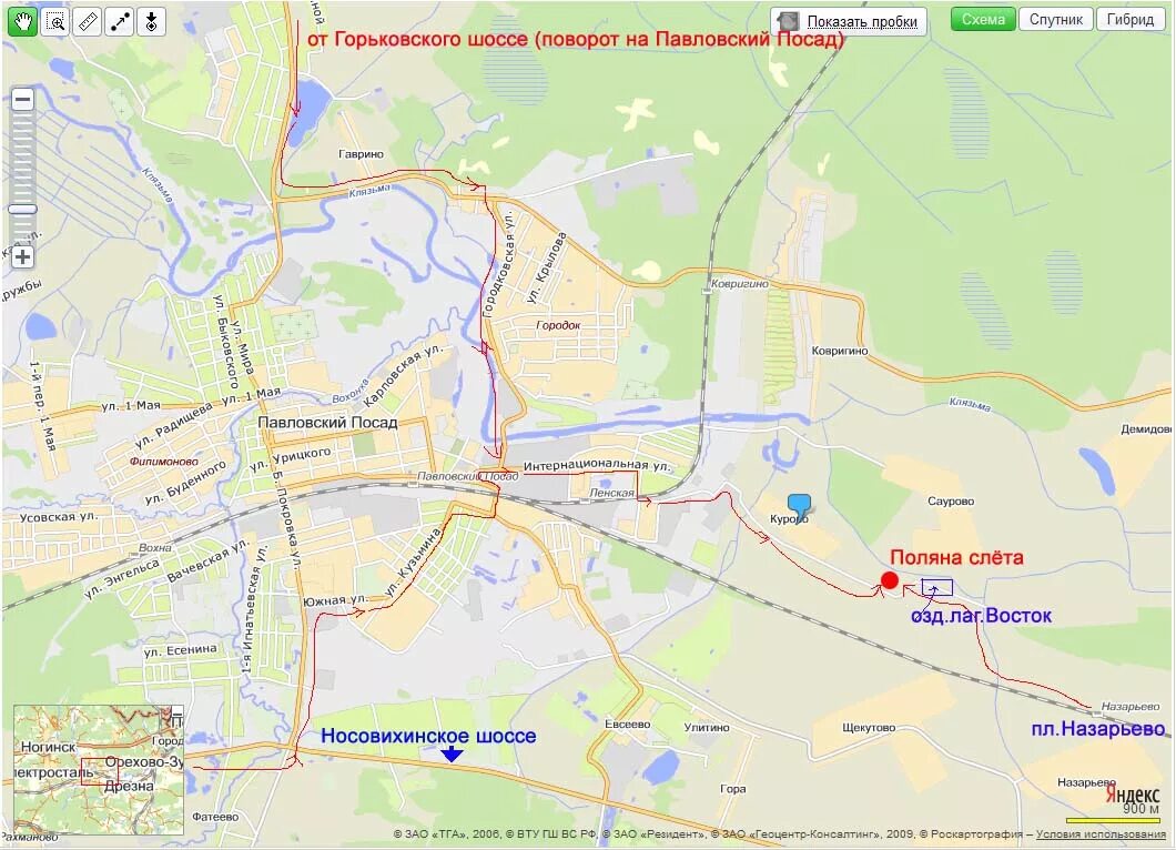Павлово посад доехать. Схема павловского посада.