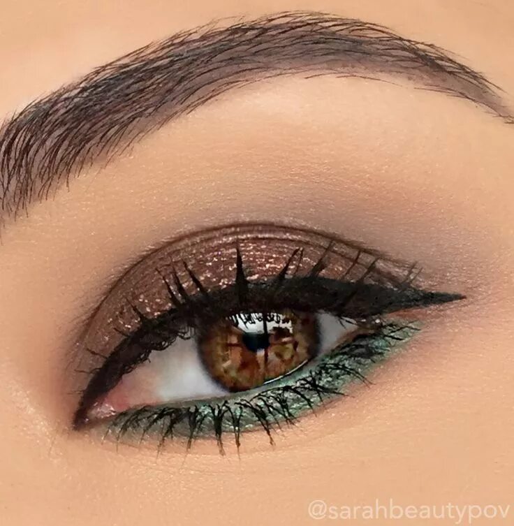 Brown black gold sparkle i love this look Burgundy eye makeup, Best wedding make