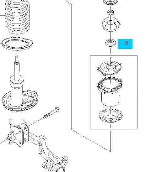 Опорный подшипник Шевроле Лачетти хэтчбек. Стойка Шевроле Лачетти передняя схема. Схема сборки передней стойки Лачетти. Подшипник шевроле лачетти хэтчбек