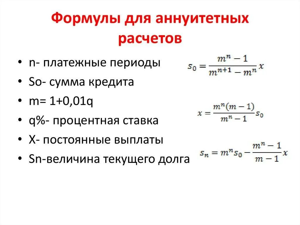 Калькулятор выплаты кредита. Формула для расчета основного долга. Формула для вычисления ежемесячного платежа. Формула вычисления долга по кредиту. Формула расчета кредитного платежа.