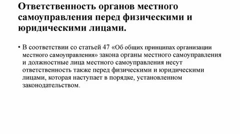 Ответственность лица перед государством