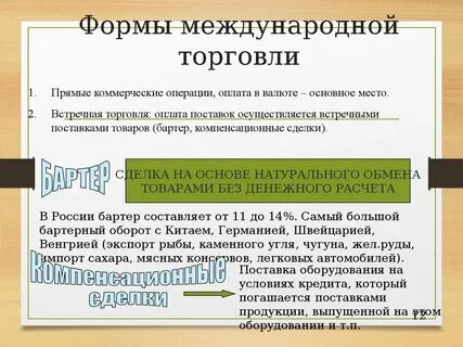 Основные направления международной торговли услугами