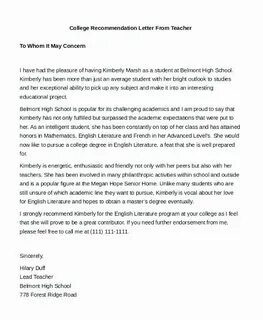 Letter to teachers