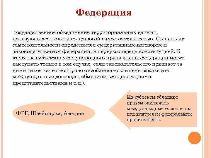 Условия федеративного договора