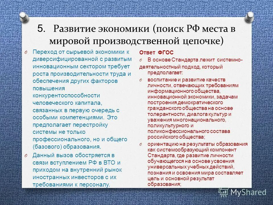 Вызовы современному российскому обществу