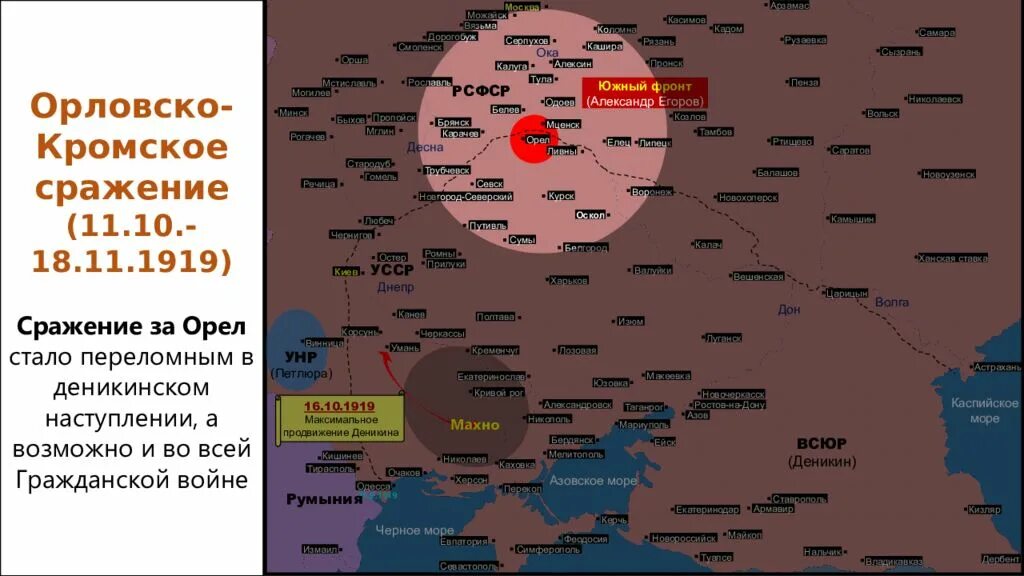 Сколько наших погибло при взятии авдеевки. Орловско Кромская операция 1919. Орловско-Кромское сражение карта. Орловско-Кромское сражение 1919 карта.