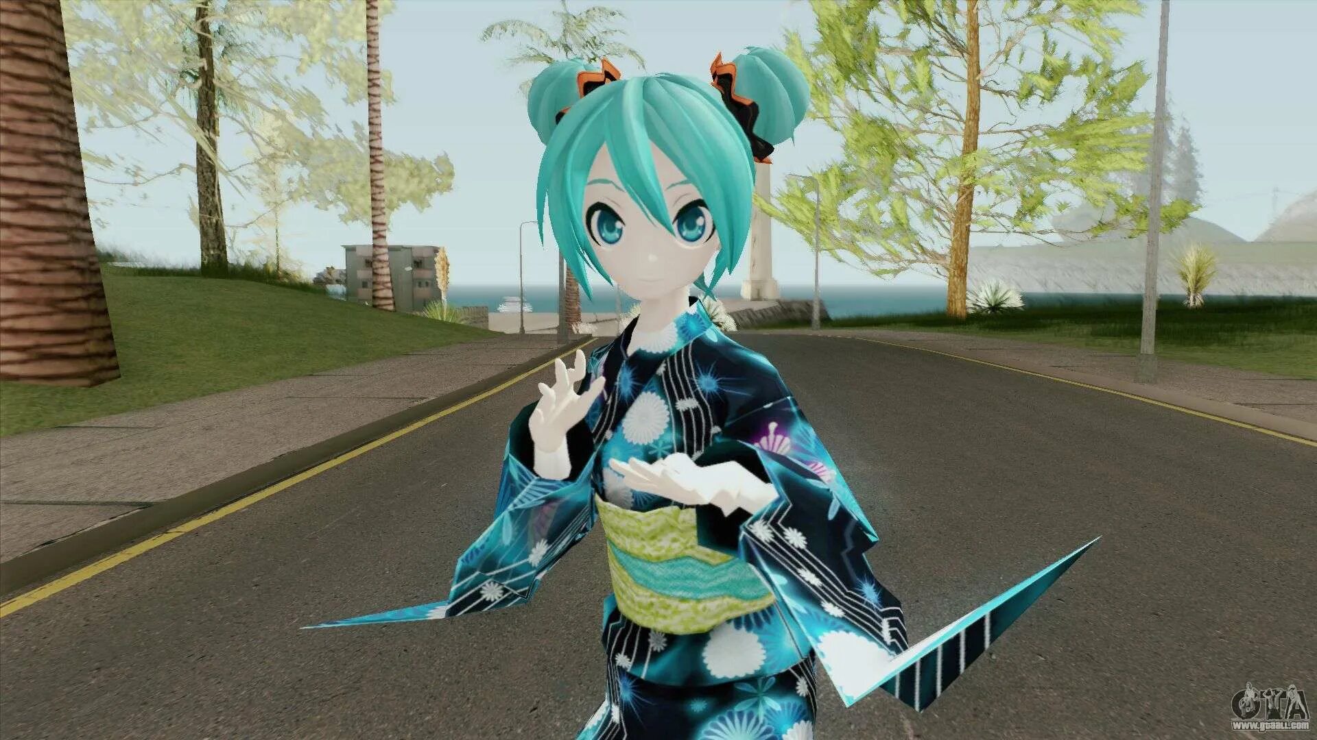 Скин хатсуне мику. Мику Хатсуне ГТА 5. Hatsune Miku Skin GTA sa. Мику Хатсуне для ГТА са.