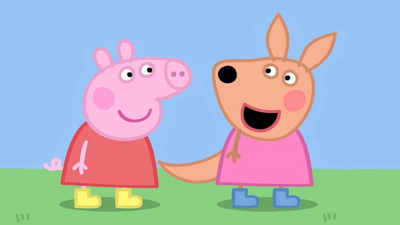 Пеппу длинную. Свинка Пеппа. Свинка Пеппа кенгуру Джоуи. Peppa Pig Kylie Kangaroo.