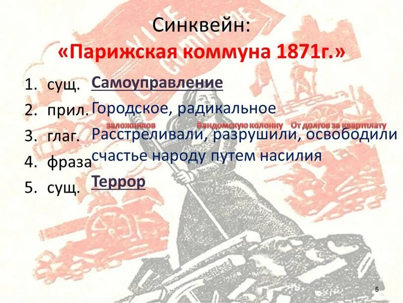 Синквейн робинзон. Синквейн. парижская коммуна 1871 г. парижская коммуна 1871 основные события. парижская коммуна 1871 законодательство.