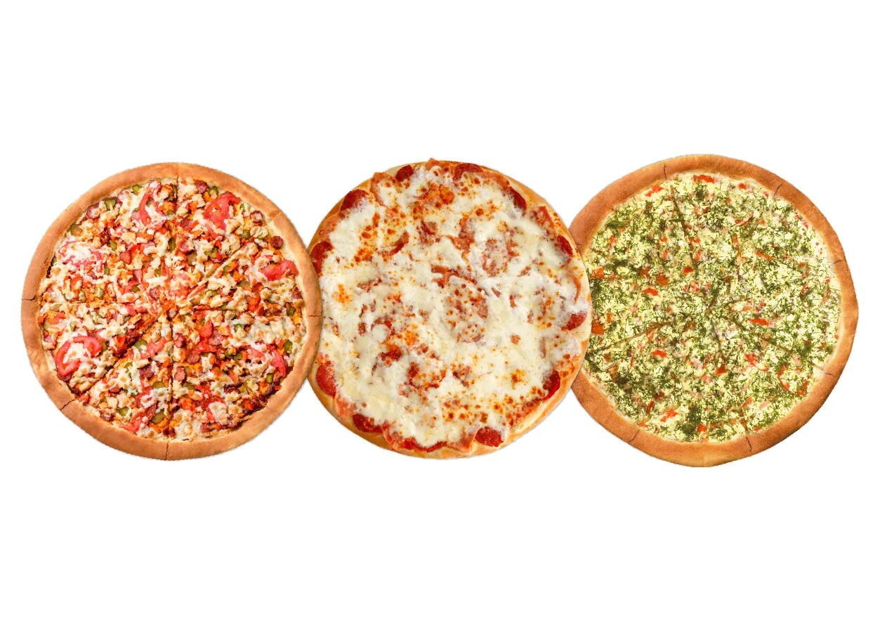 фон для рекламы пиццы светлый. красивая пицца. "пицца". комбо пицца пепперони маргарита. три пиццы пепперони.