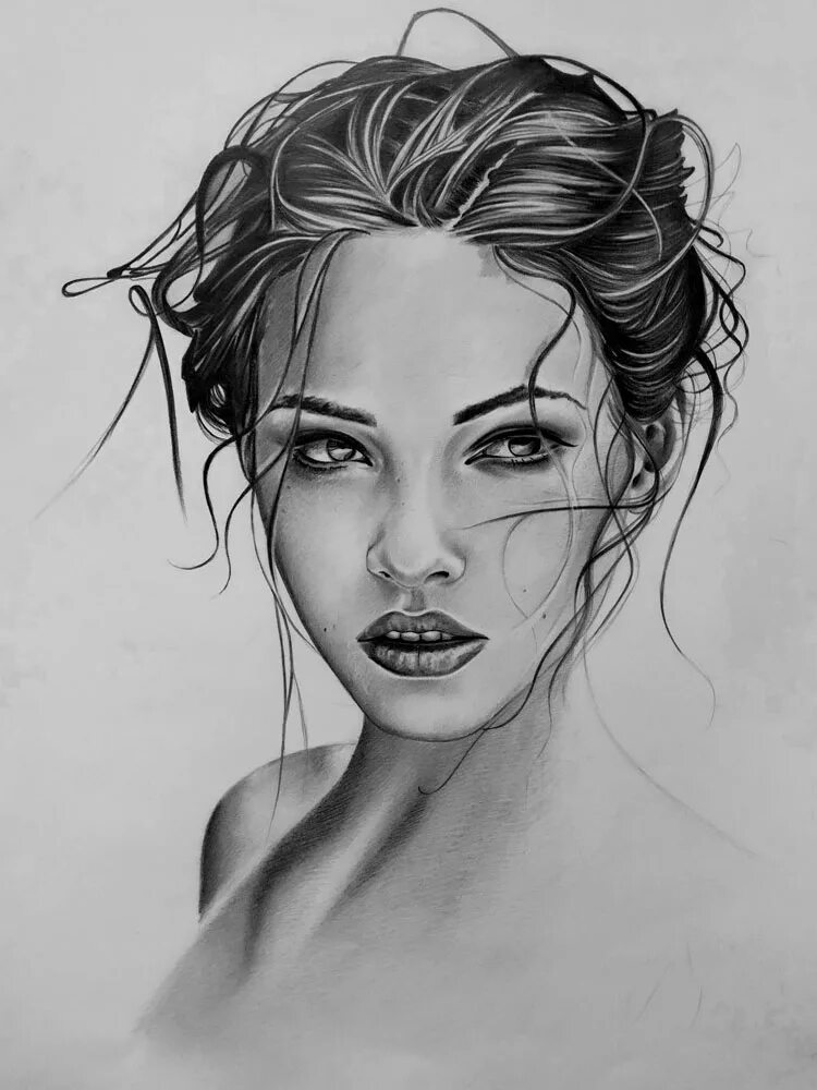 Девушка карандашом. Рисунок девушки карандашом. Красивые рисуночки карандашом. Портрет девушки карандашом.