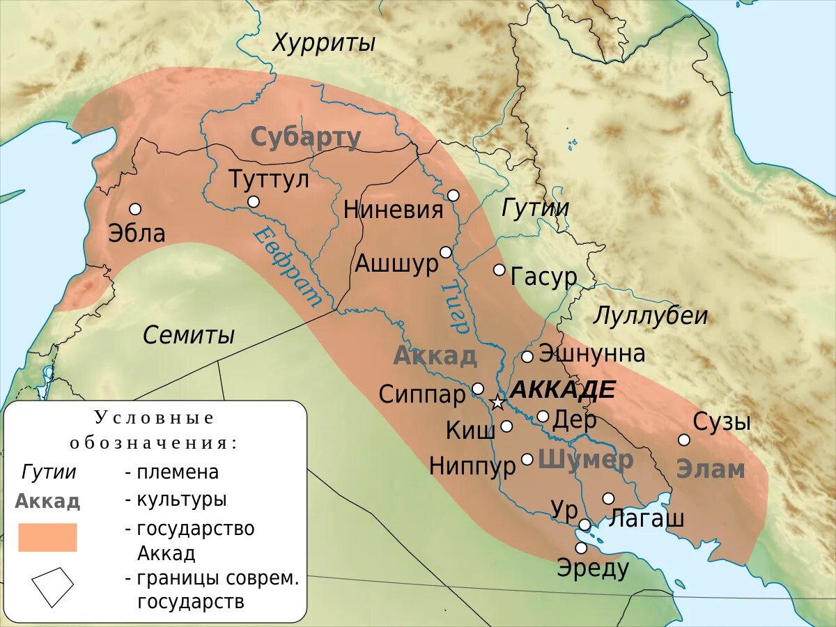 Города государства аккада