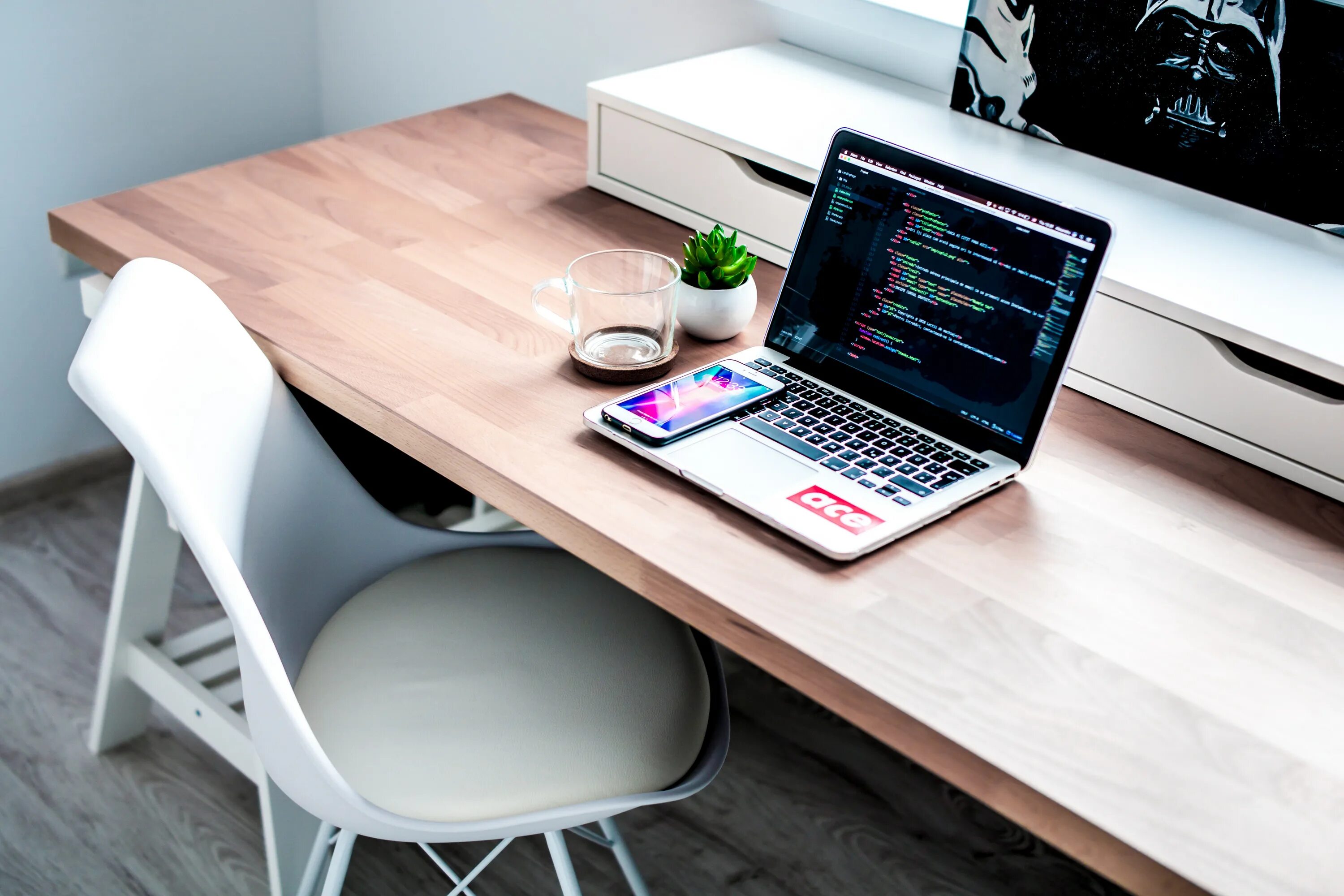 The computer is the table