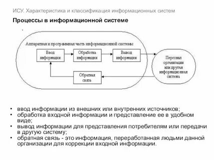 Информационная система характеризует