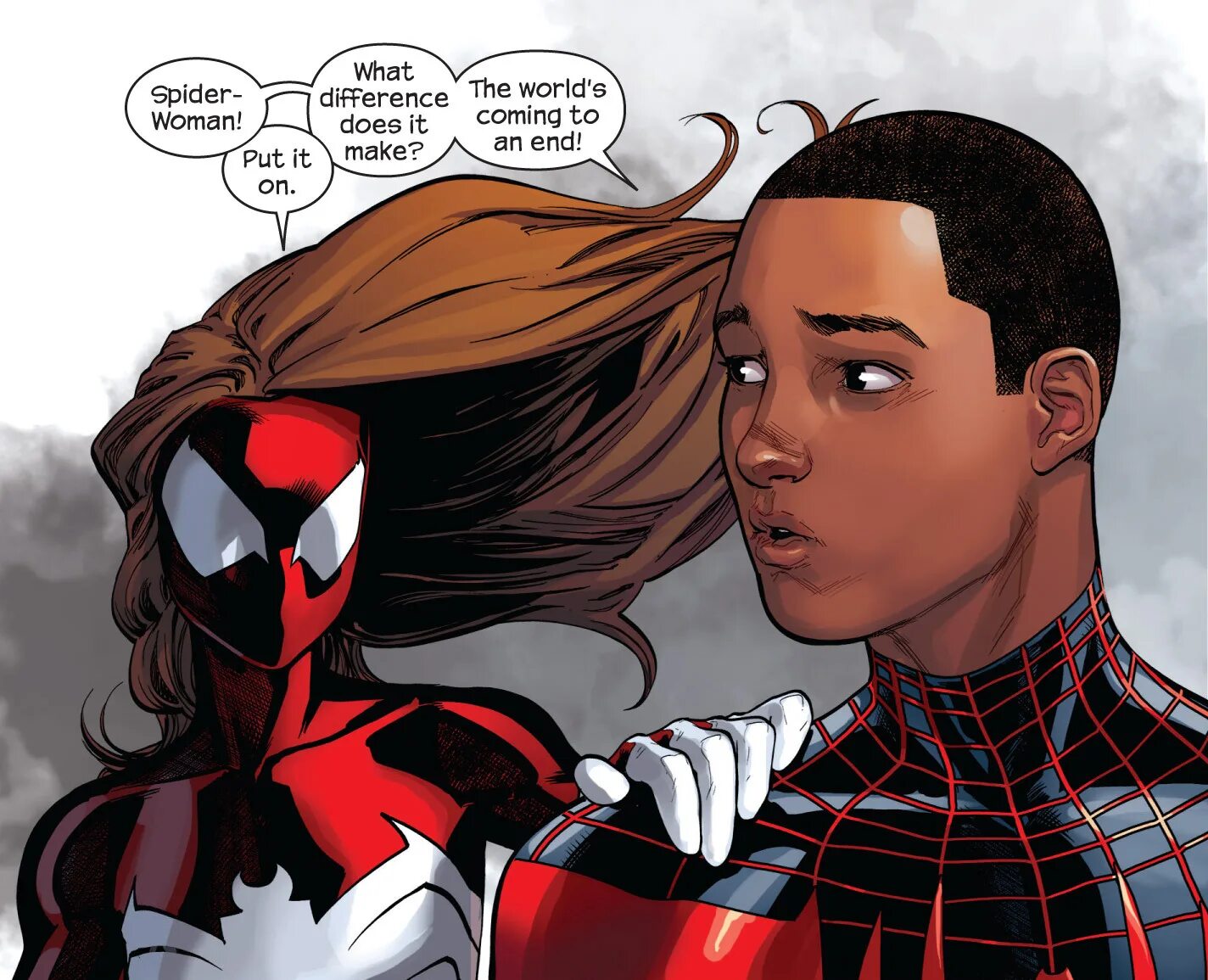 Miles morales как включить русский. Miles morales сестра. джессика дрю и майлз моралес. женщина паук майлз моралес. фем майлз моралес.