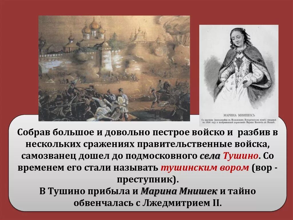 Тушинский патриарх филарет. Казаки. Тушинский лагерь. Движение лжедмитрия ii («тушинский вор»). Интервенция в период смуты.