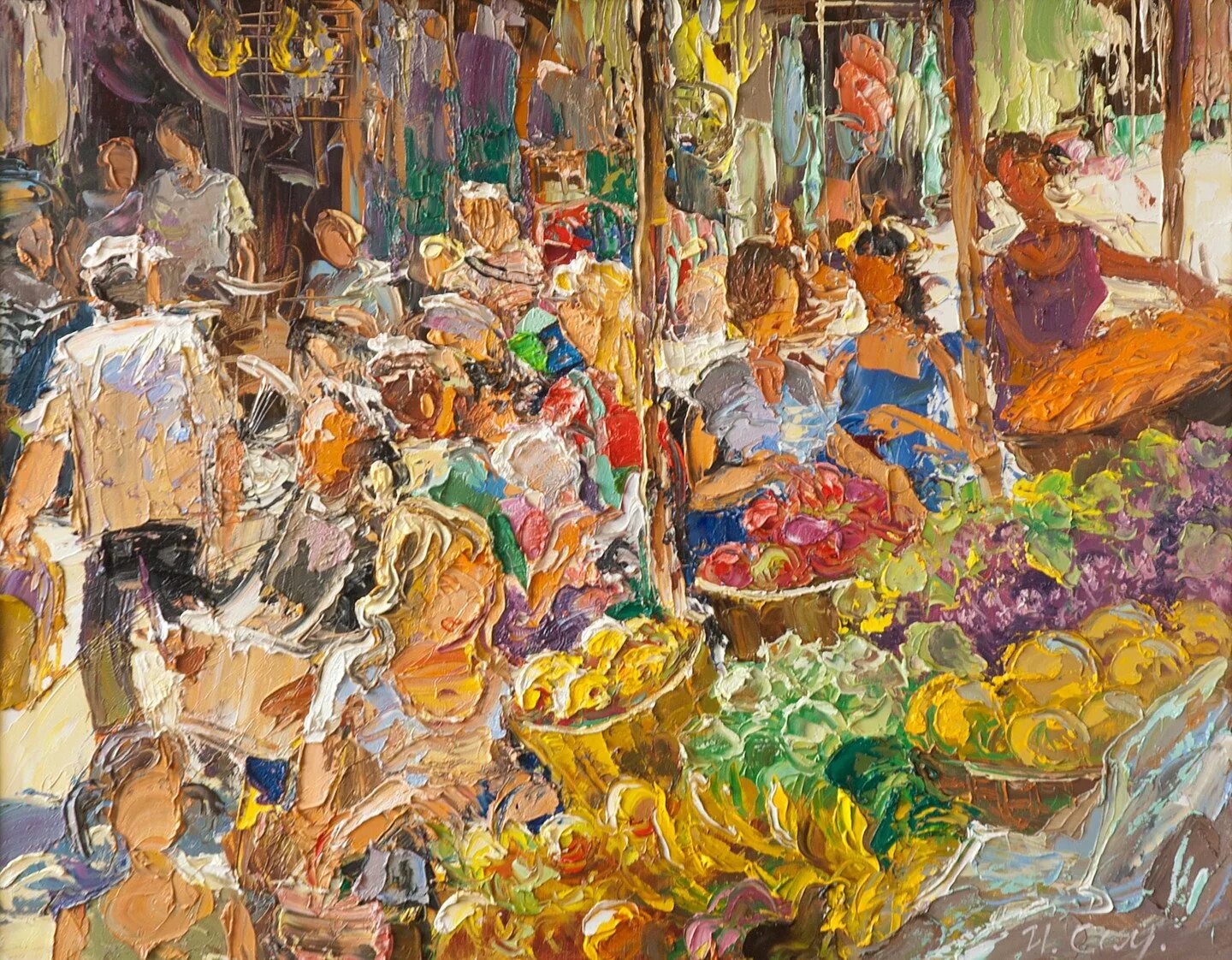 Рассказ базар. Лиможский рынок Мусоргский. Картина Гартмана лиможский рынок.
