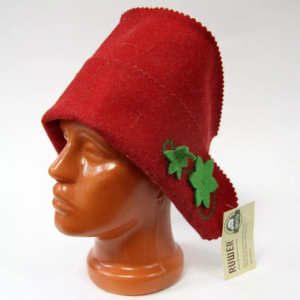 Банная красная шапочка, фетр красный б4848. Банные головные уборы. Головной убор для сауны и бани. Банная шапочка. Шапочка для бани купить