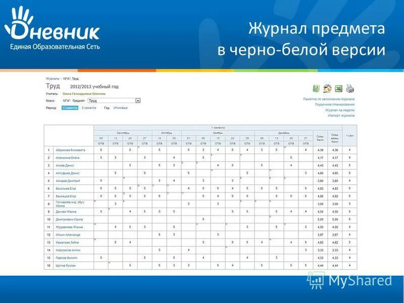 Электронный дневник мобильная версия