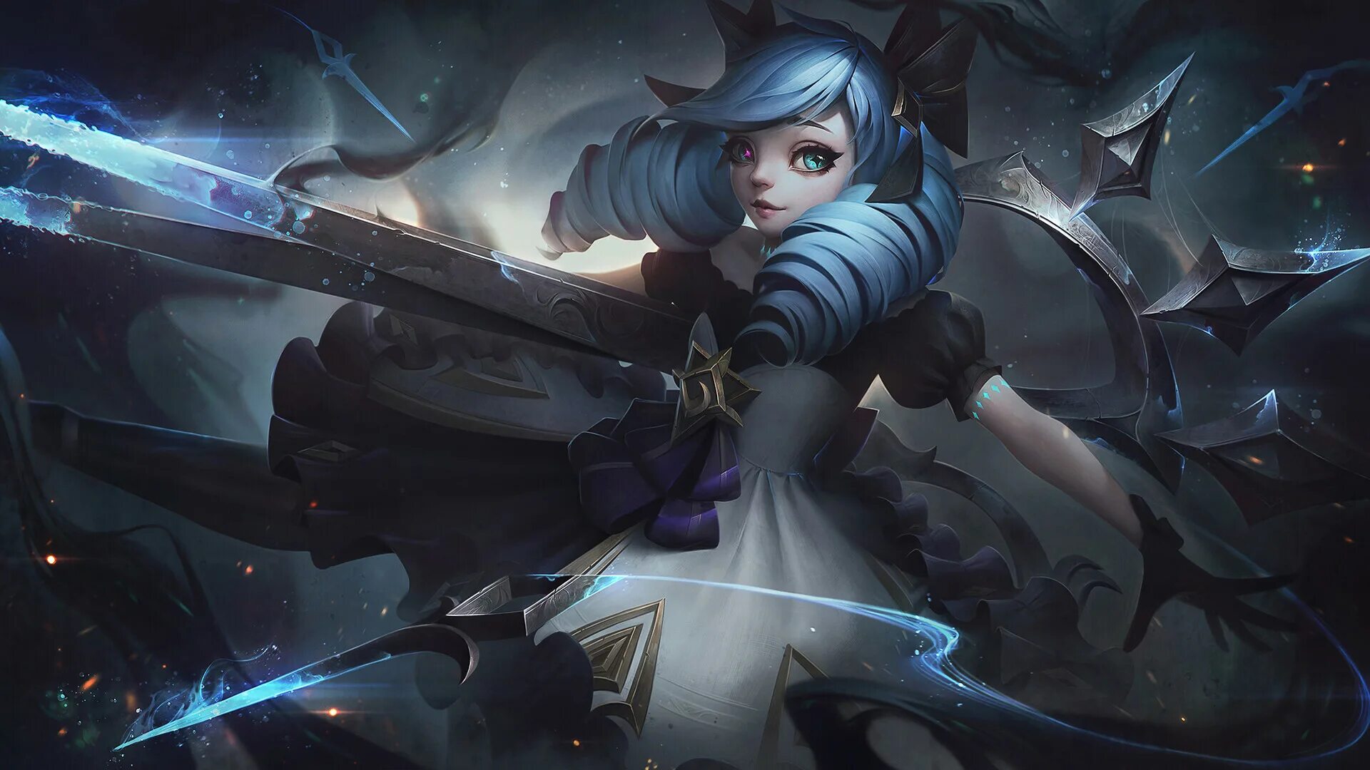 League legends animation. League of legends гвен. гвен лига легенд арт.