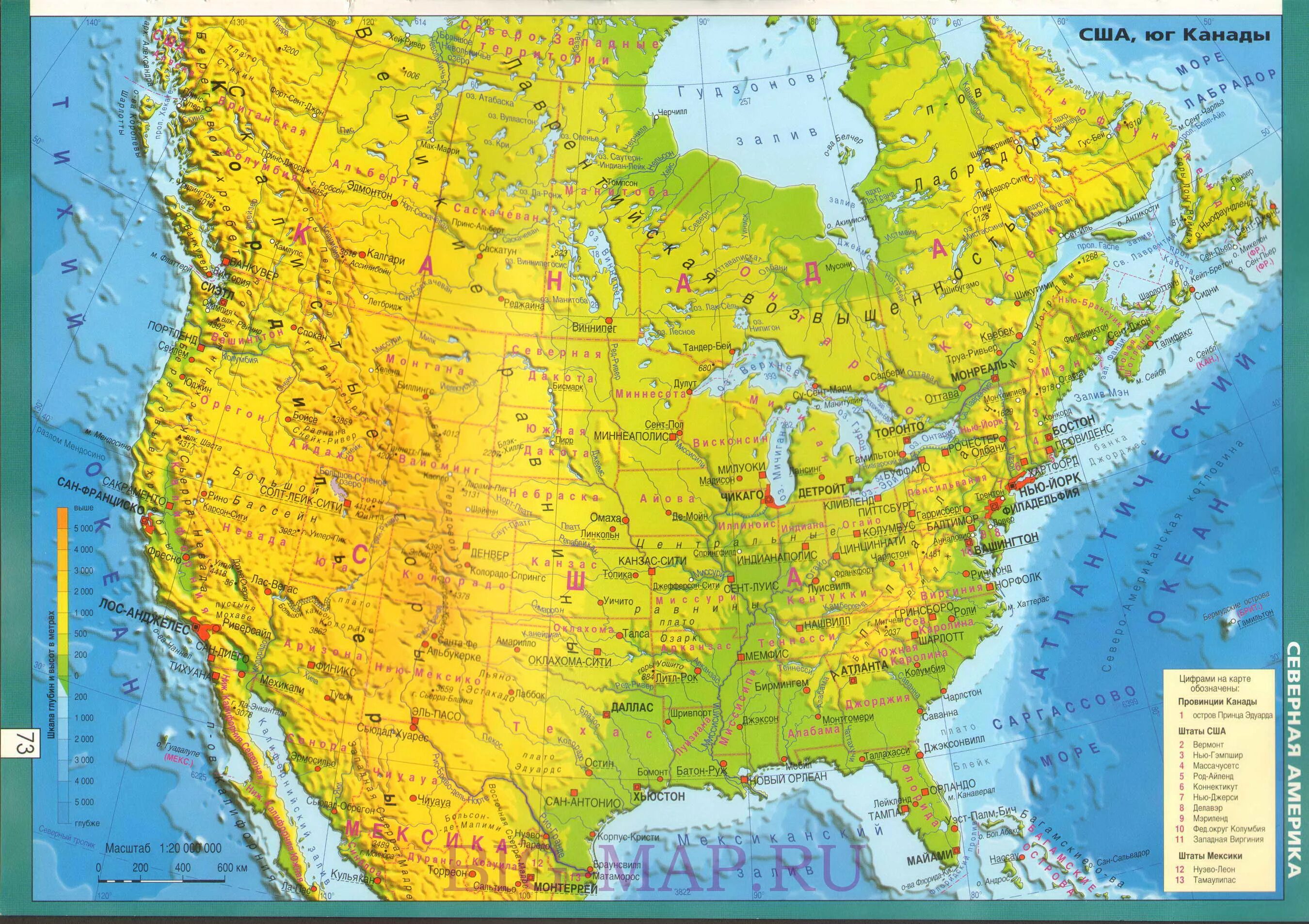 физическая карта сша. карта сша со штатами. политическая карта северной америки 1939. сша крупным планом. сша крупным планом.