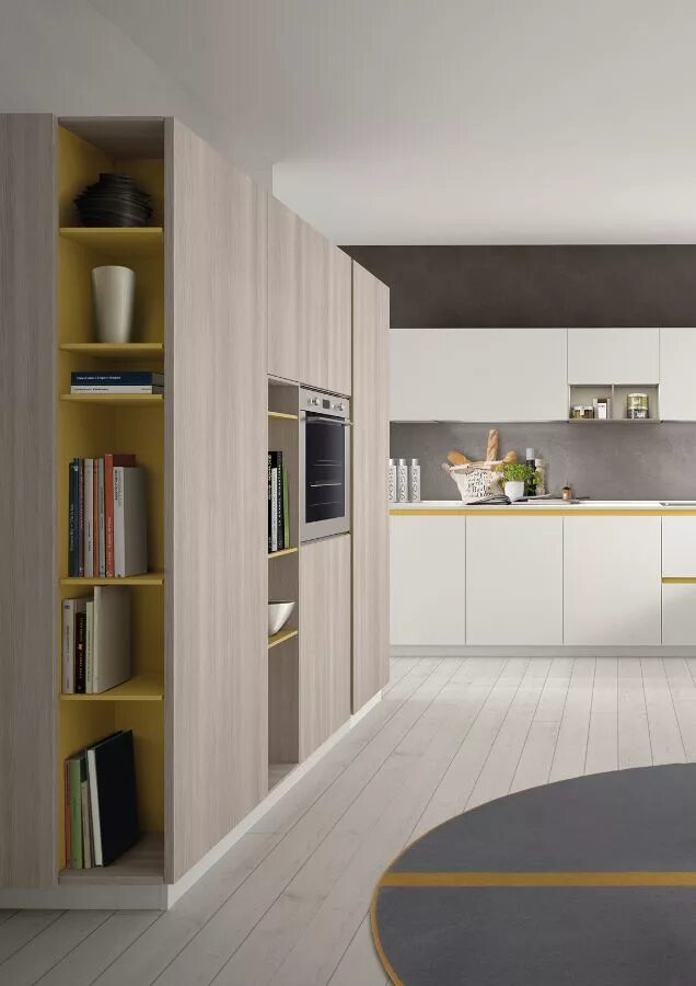 Кухня неоклассика в темных тонах. Фасады тетрис русста. Кухня с открытыми полками. Торец кухни. Кухни с открытыми боковыми полками.