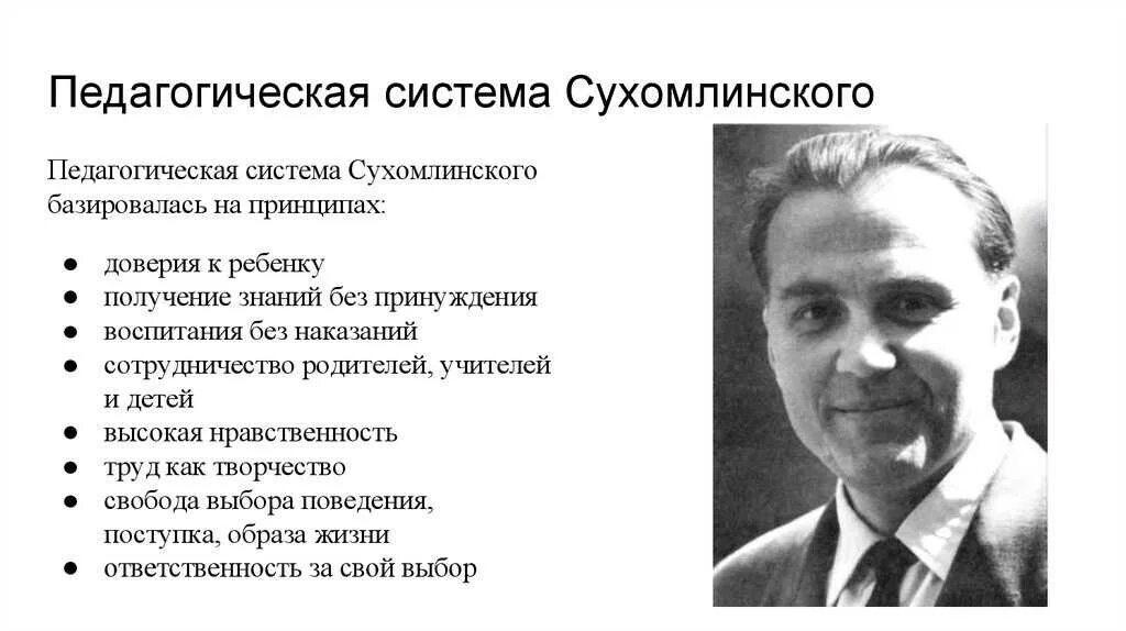 Школа радости сухомлинского свободное воспитание. Методика сухомлинского. Система сухомлинского кратко. Сухомлинский основные педагогические идеи. Сухомлинский педагог труды.