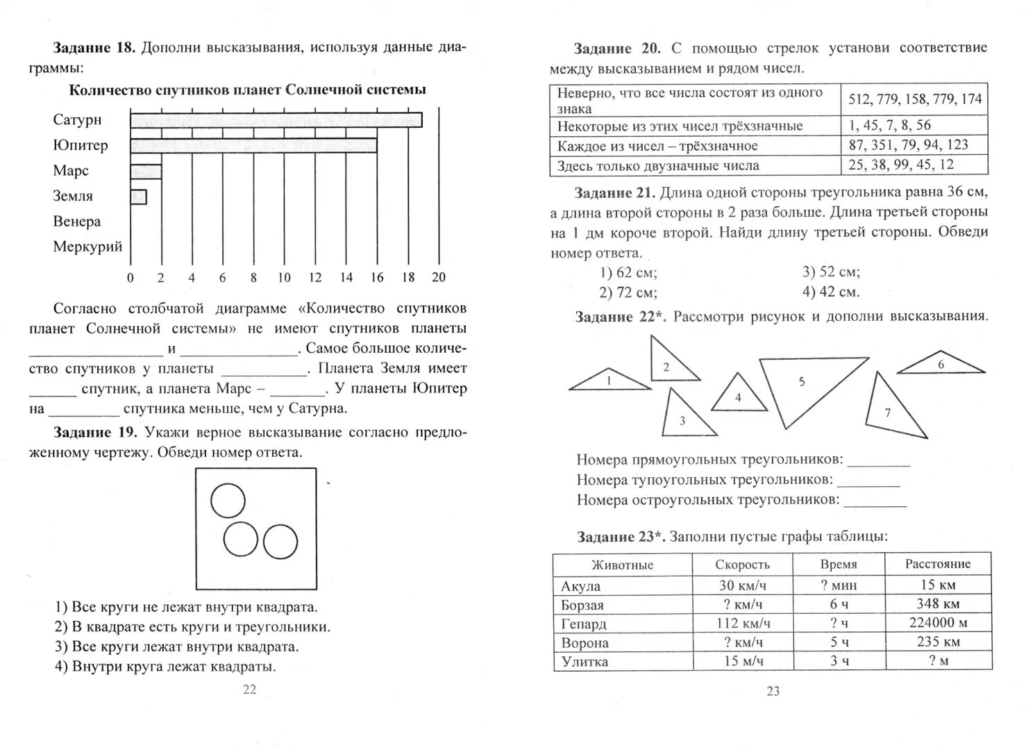 Итоговая контрольная работа по чтению 1 класс