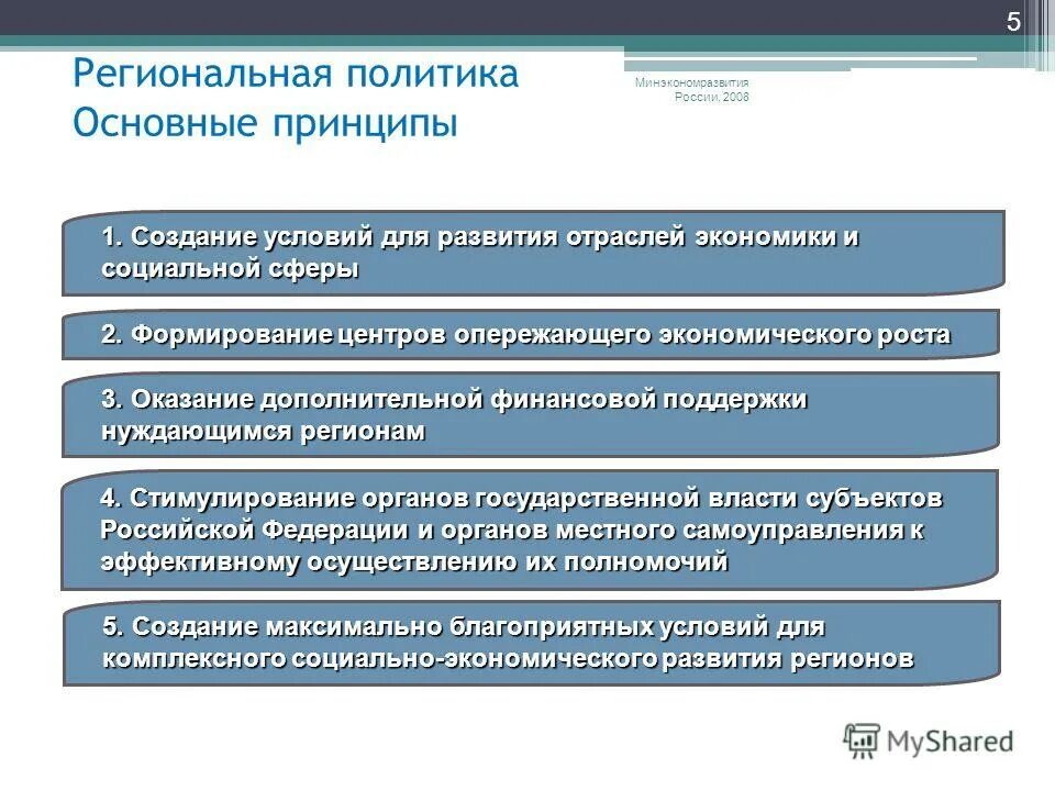 Условия создания центра