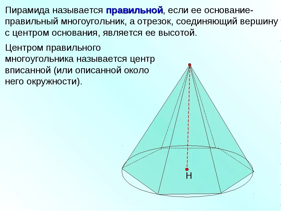 Если основание пирамиды является правильный многоугольник. Пирамида 10 класс Атанасян. Пирамида правильная пирамида презентация 10 класс Атанасян. Пирамида 11 класс геометрия. Центр основания пирамиды.